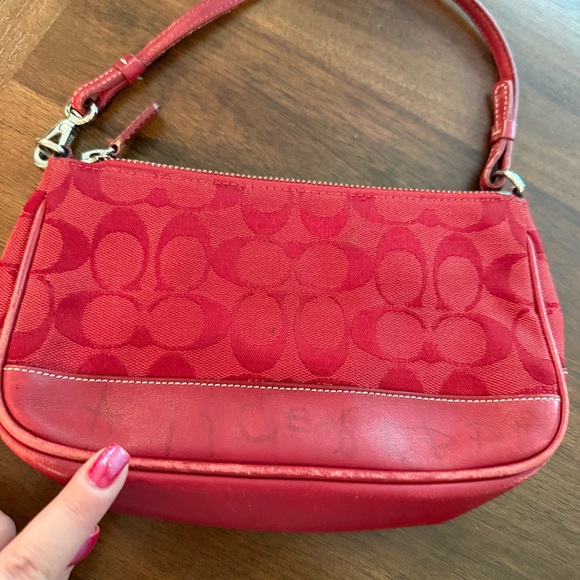 Coach C Red Mini Bag - Picture 3 of 12
